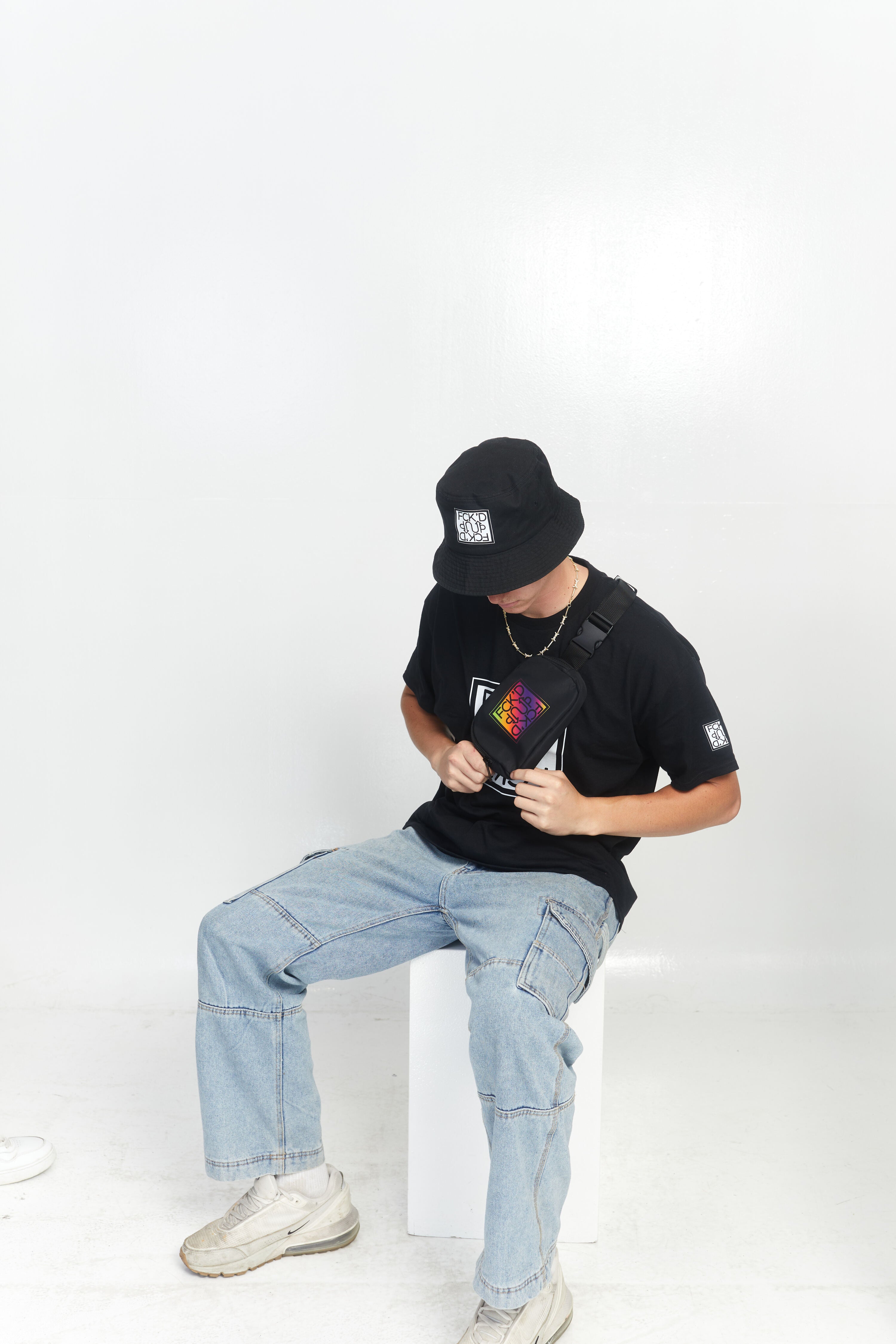 Fck'd up logo belt bag